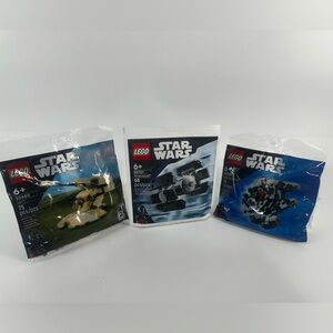 3 LEGO STAR WARS SETS ~ New! AAT, TIE ADVANCED and MILLENNIUM FALCON